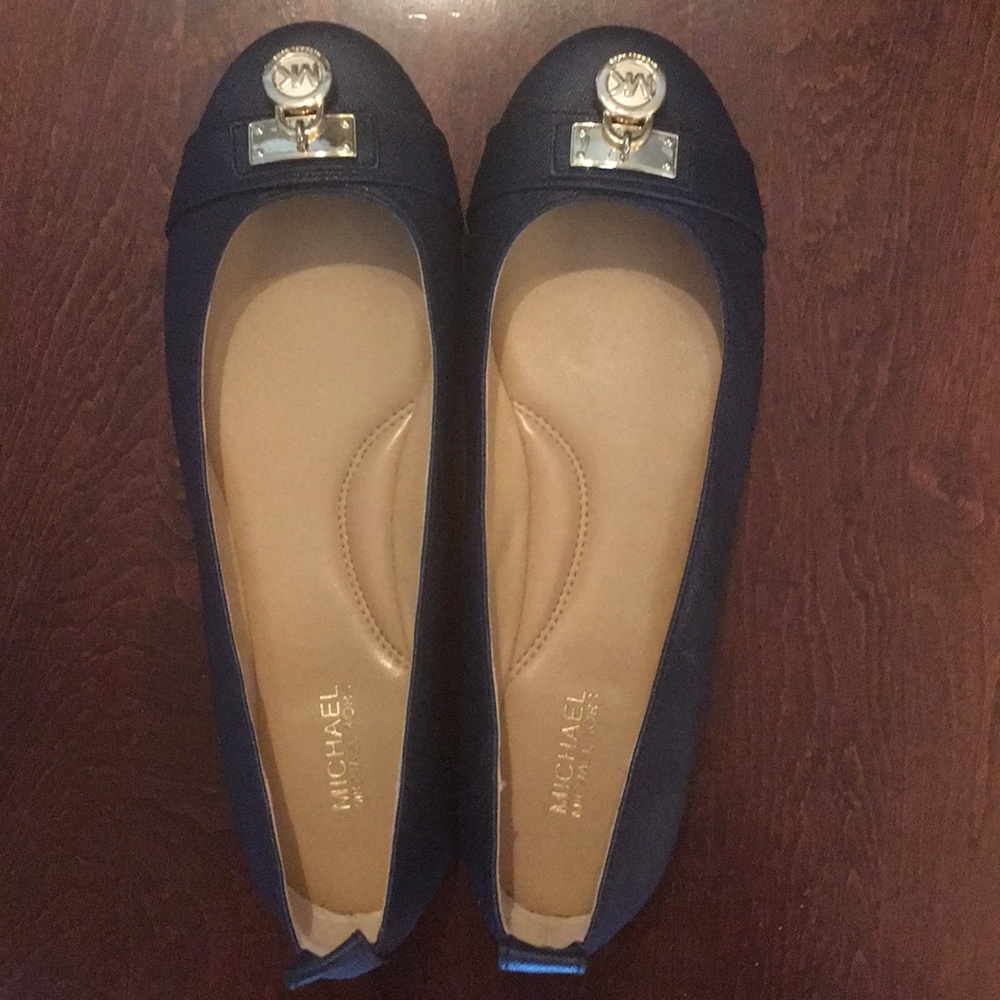 Navy Michael Kors Flats